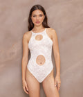 Body Aura en encaje blanco